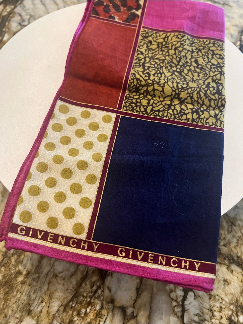 Givenchy Patchwork Cotton Scarf NWOT!!